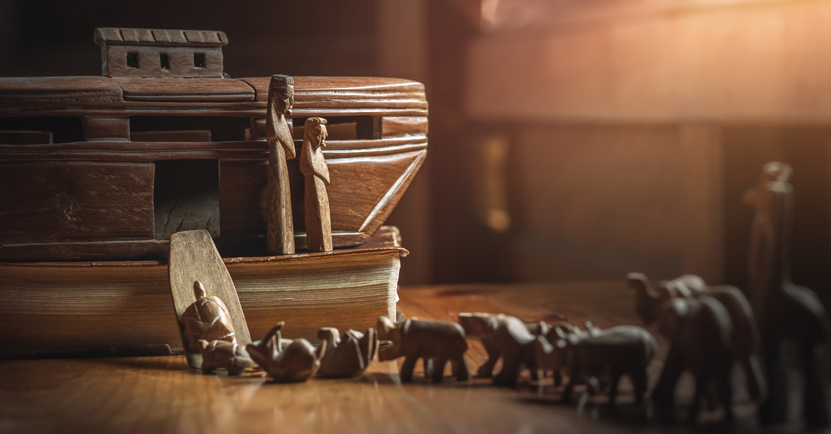Evidence of a Global Flood miniatures of Noah's Ark